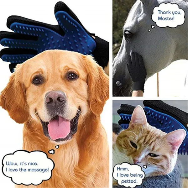 Dog Pet Grooming Glove Silicone Cats Brush Comb Deshedding Hair Gloves Dogs Bath Cleaning Supplies Animal Combs by PROSTORMER - Image 3
