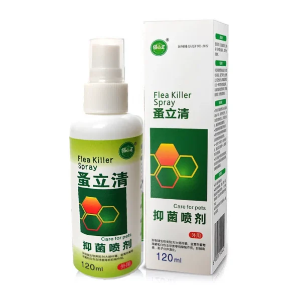 Pet Dog Flea Killer Vitro Drops Long-Lasting Control Repel Anti Fleas Cat Ticks Lice Insect Remover For Cats Dogs Repeller 120ML - Image 2