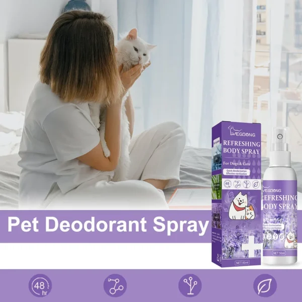 Deodorizing Perfume Remove Odor 50ml Lavender Oil Dog Deodorizer Spray Feces Cleaning Deodorant Pet Supplies for Dogs Cats - Image 2
