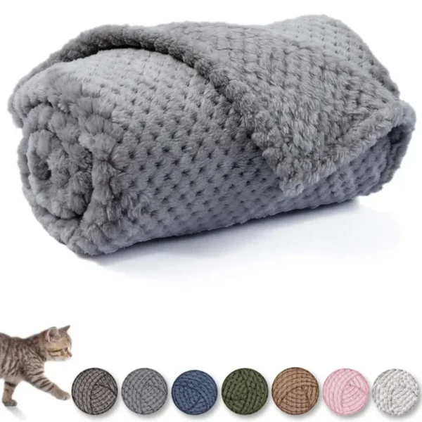 Warm Soft Fuzzy Blankets for Puppy Small Medium Large Dogs Fleece Kitten Cats Plush Throws for Bed Couch Sofa Blanket Supply - Image 2