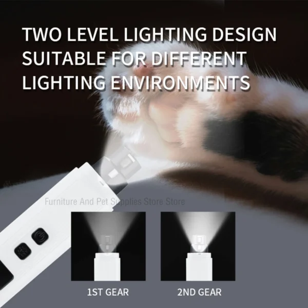 Electric Dog Nail Clippers for Dog Nail Grinders Rechargeable USB Charging LED Light Pet Quiet Cat Paws Nail Grooming Supplies - Image 4