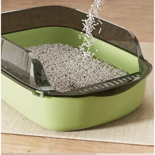 Cat Litter Box Thickening Cat Sandbox High Side Semi-enclosed Splashproof Cats Tray Toilet Cleaning Basin Supplies with Scoop - Image 5