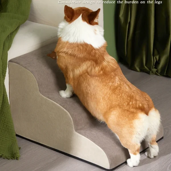 Dog 2/3 Step Stair Memory Foam Pets Sofa Stair Non Slip Removable Stair Dog Bed Ramp Ladder PetsSupplies Dogs Ramp Pet Stairs - Image 5