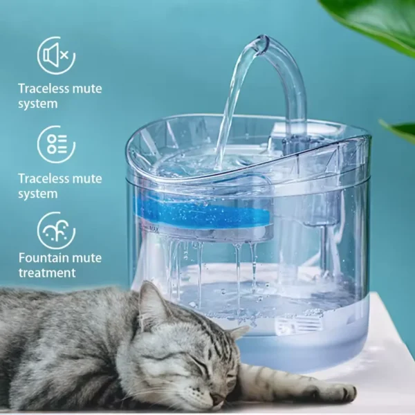 Cat Water Feeder Automation Sensor Faucet Fountain Food Grade Transparent Plastic Dog Water Dispenser For Cat Pet Sensor Drinker - Image 5