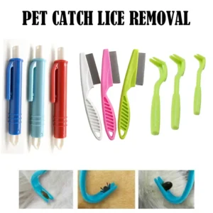 3Sets Flea Remover Hook Tick Remover Tweezer Tick Pull Pet Cat Dog Tick Clamp Accessaries Pet Mite Flea Extractor Dog Accessarie