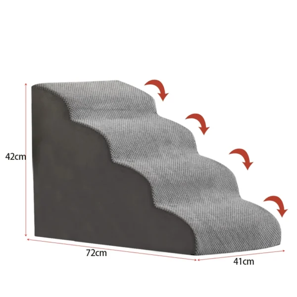 Hot Dog House Dog Stairs Pet 4 Steps Stairs for Small Dog Cat Pet Ramp Ladder Anti-slip Removable Dogs Bed Stairs Pet Supplies - Image 3