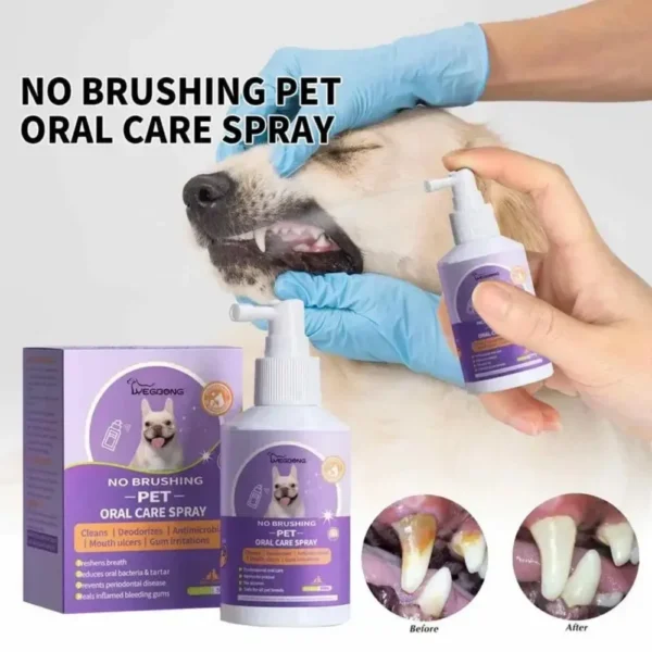 50ml Pet Oral Cleanse Spray Dogs Cats Mouth Fresh Teeth Clean Deodorant Prevent Calculus Remove Kitten Bad Breath Pet Supplies - Image 3