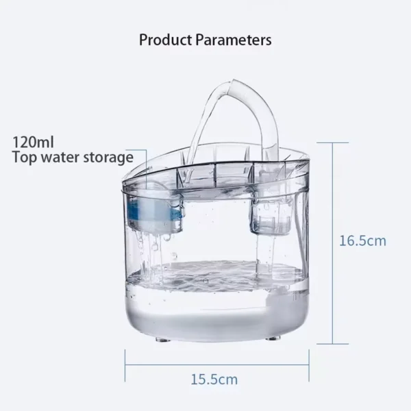 Cat Water Feeder Automation Sensor Faucet Fountain Food Grade Transparent Plastic Dog Water Dispenser For Cat Pet Sensor Drinker - Image 6