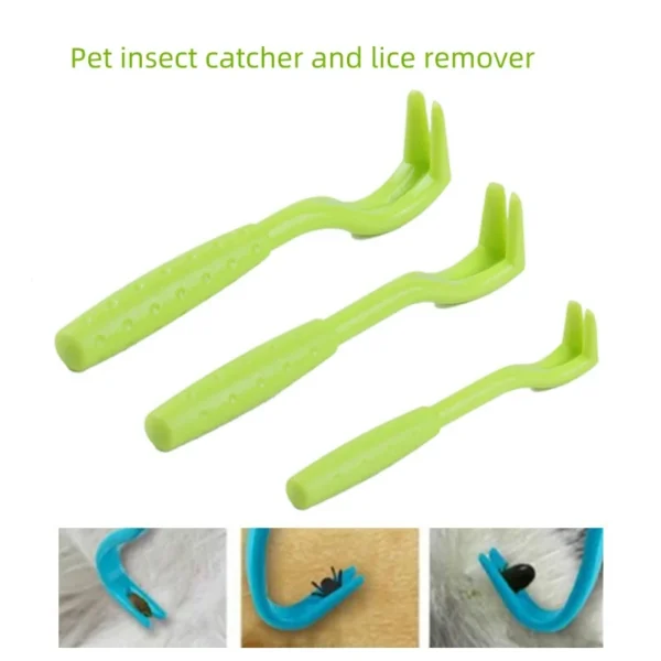 Flea Remover Hook Tick Removal Tweezer Ticks Pull Pet Cat Dog Accessaries Scratching Extractor Mite Tweezers Comb Louses Pliers - Image 2