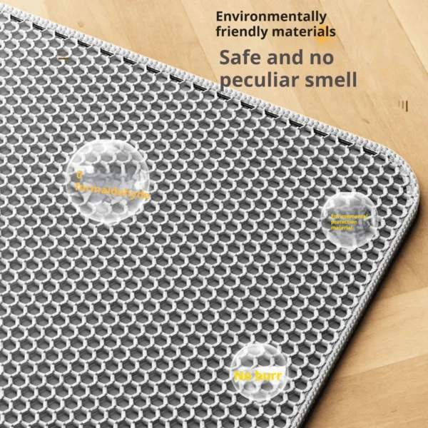 Large Cat Litter Mat Waterproof Double Layer Non Slip Washable Litter Box Mat Traps Sand and Paws Anti Leak Durable Pet Mat - Image 5