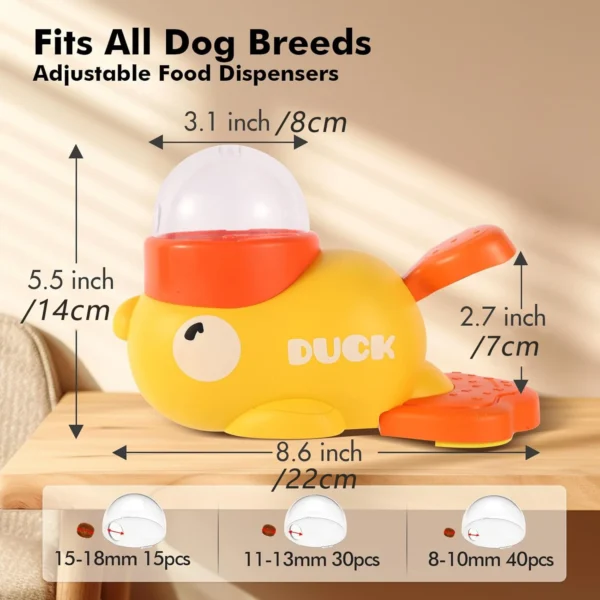 Pet Snack Feeder Dog Food Dispenser Automatic Feeder Puppy Cartoon Duck Design Used to Train Dogs Accessories Cats Cat Supplies - Image 6