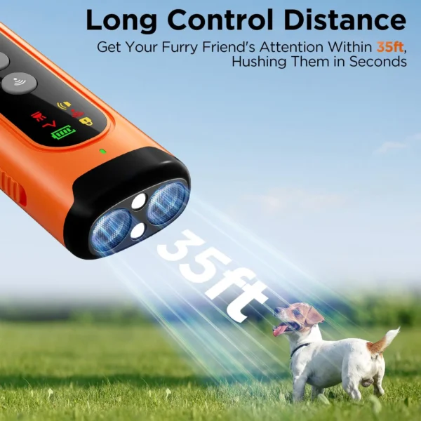 ABQP Ultrasonic Dog Repeller 50FT Range Dog Bark Deterrent Device Anti-Bark Device for Dog Training With LED Flashlight - Image 3