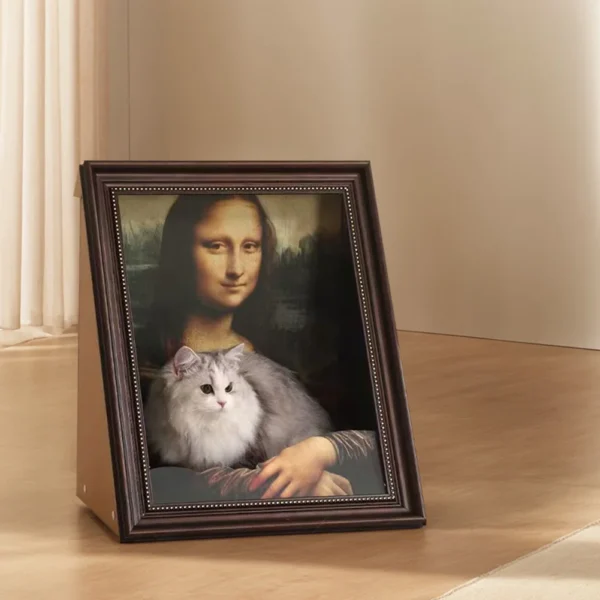 Mona Lisa Cat Nest Oil Painting Cat Bed Multi-Function Sleeping Bed Decorative Mona Lisa Cat Cave for Home Decor - Image 2