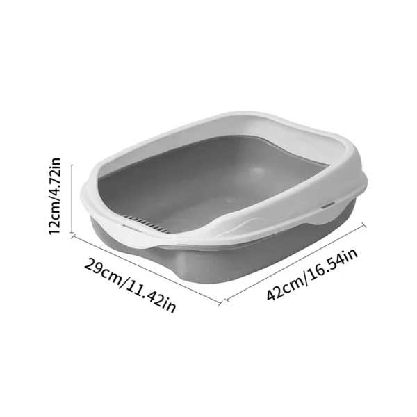 Semi Enclosed Splash Proof Cat Toilet, Cat Cleaning Supplies, Cat Feces Basin - Image 6