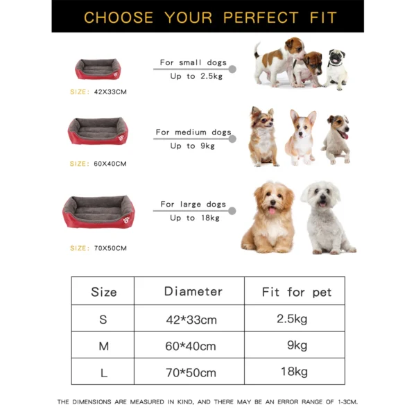 Dog Bed Pet Beds Cats Sofa Accessories Small Puppy Big Cushion Dogs Pets Supplies Baskets Large Basket Mat Bedding Kennel Fluffy - Image 6