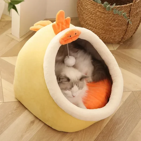 Cat Pad Bed Sweet Soft Warm Pet Basket Cozy Kitten Lounger Cushion Pet House Tent Small Dog Mat For Washable Cats winter Beds - Image 5