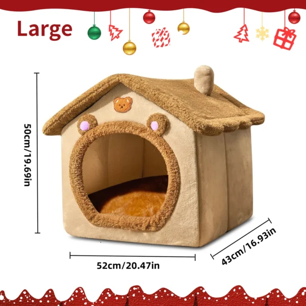 Pet Bed for Cats and Dogs - Cozy Indoor Pet Shelter with Soft Cushion, Stylish Design, Durable and Easy to Clean - Image 2