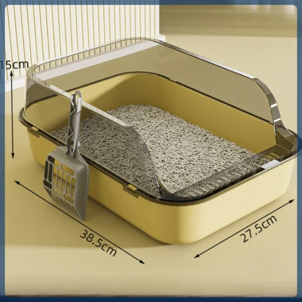Cat Litter Box Kitty Sandbox cat bathroom Semi Closed Cleaning Basin Supplies Pet Toilet Kitten Tray Bedpan Accessories Supplies - Image 5