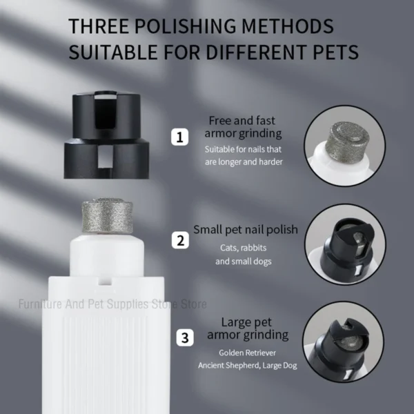 Electric Dog Nail Clippers for Dog Nail Grinders Rechargeable USB Charging LED Light Pet Quiet Cat Paws Nail Grooming Supplies - Image 3