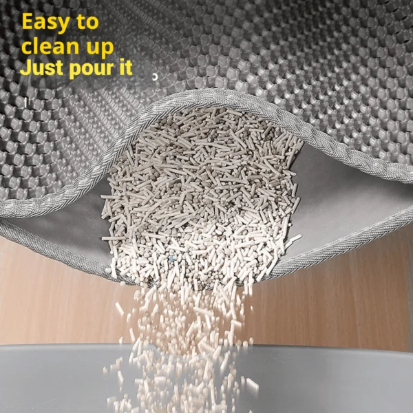 Large Cat Litter Mat Waterproof Double Layer Non Slip Washable Litter Box Mat Traps Sand and Paws Anti Leak Durable Pet Mat - Image 3