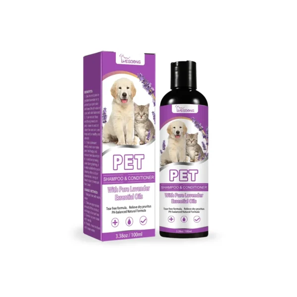 Pet Shampoo Dog Hair Softening Shampoo Puppy Cat Body Wash Deodorization Kitten Itch Relief Anti Mite Ticks Pet Hair Care Liquid - Image 2