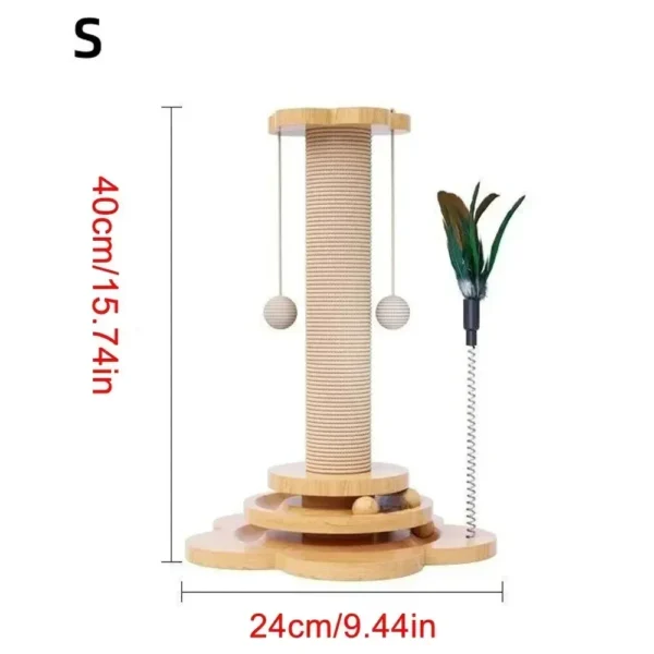 Pet Cat Toy cat scratcher Cat Turntable Funny Cat Stick Balls Durable Sisal Scratching Board Cat Supplies Cat Grab Column - Image 6