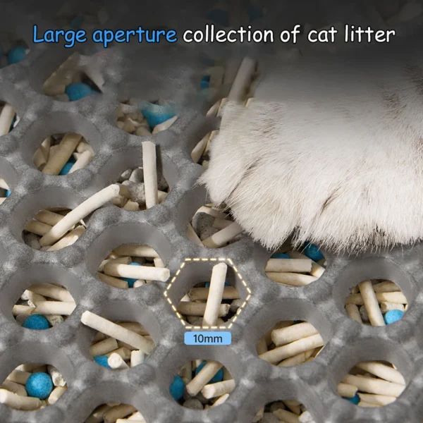 60CMX90CM Cat Litter Mat Waterproof Double Layer Pet Litter Box Mat Pet Toilet Cat Mat Nonslip Sand Cat Washable Mat Pet Clean - Image 3