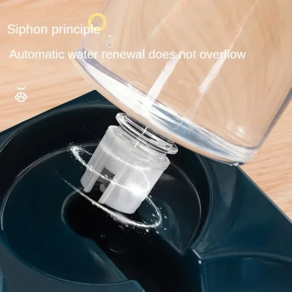Automatic Cat Feeder Water Dispenser Set, 2 In 1 Tilted Automatic Pet Food And Water Feeder Gravity Food Feeder and Waterer - Image 2