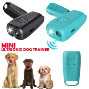 MINI ULTRSONIC DOG TRAINER Dog Repeller Ultrasonic Dog Repeller with LED Effective for Dogs Anti-barking Training Device