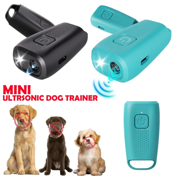 MINI ULTRSONIC DOG TRAINER Dog Repeller Ultrasonic Dog Repeller with LED Effective for Dogs Anti-barking Training Device