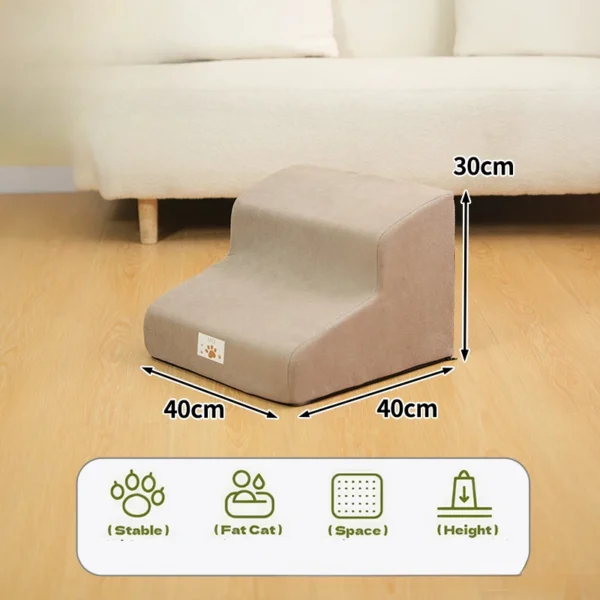 Pet 2/3 Step Stair Dog/Cat Ramp Ladder Memory Foam Sponge Dogs Sofa Removable and Washable Training Pet Ramp Stairs Pet Supplies - Image 5