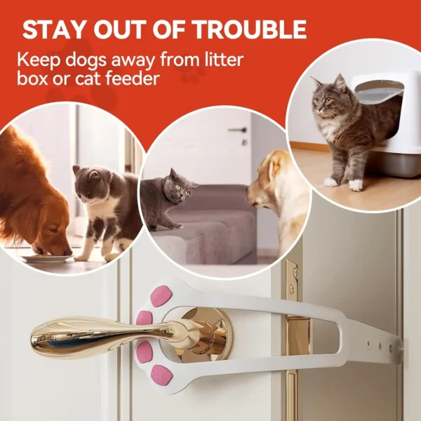Cat Door Holder Latch Adjustable Dog Door Stopper Elastic Gate Lock Flex Latch Strap Keep Dog Out From Entering Pet Gate Supply - Image 6