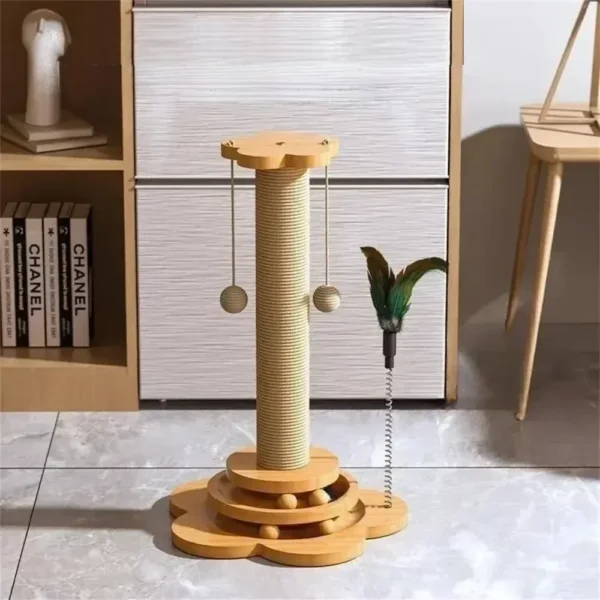 Pet Cat Toy cat scratcher Cat Turntable Funny Cat Stick Balls Durable Sisal Scratching Board Cat Supplies Cat Grab Column - Image 3