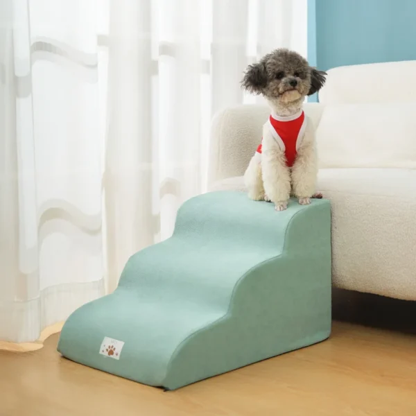 Pet 2/3 Step Stair Dog/Cat Ramp Ladder Memory Foam Sponge Dogs Sofa Removable and Washable Training Pet Ramp Stairs Pet Supplies - Image 4