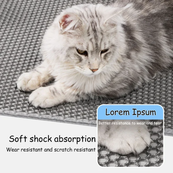 60CMX90CM Cat Litter Mat Waterproof Double Layer Pet Litter Box Mat Pet Toilet Cat Mat Nonslip Sand Cat Washable Mat Pet Clean - Image 4