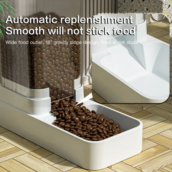 Automatic Cat Feeder & Water Dispenser with Gravity Food Storage Container for Cats and Dogs - Image 5