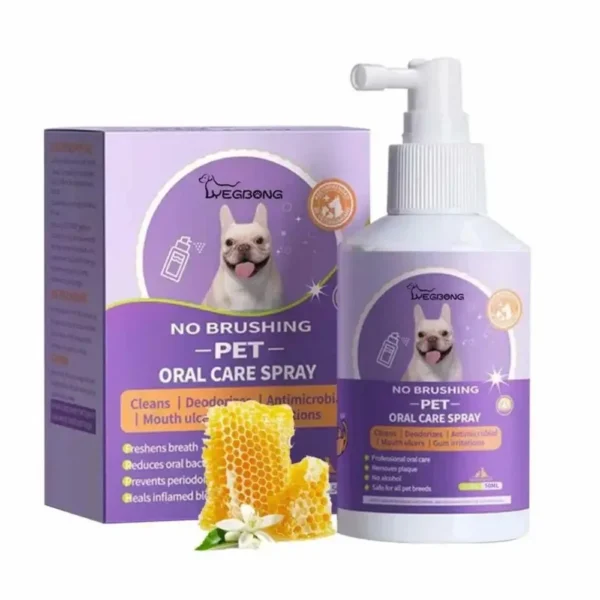 50ml Pet Oral Cleanse Spray Dogs Cats Mouth Fresh Teeth Clean Deodorant Prevent Calculus Remove Kitten Bad Breath Pet Supplies - Image 4
