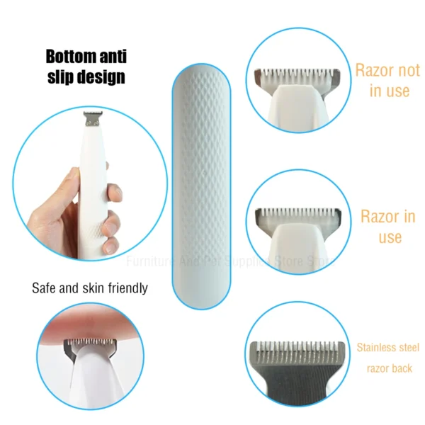 New Dog Paw Trimmer with LED Light Fully Waterproof Pet Hair Trimmer with LED Display Dog Clippers for Grooming 18mm Widen Blade - Image 3