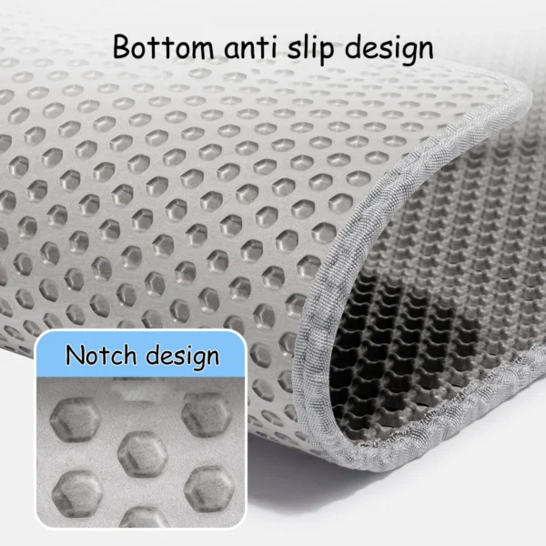 60CMX90CM Cat Litter Mat Waterproof Double Layer Pet Litter Box Mat Pet Toilet Cat Mat Nonslip Sand Cat Washable Mat Pet Clean - Image 5