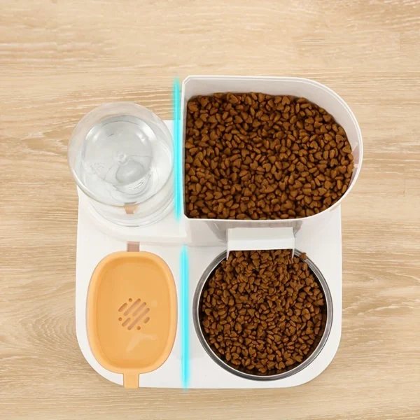 Automatic pet water and food feeder, 2-in-1 large capacity cat food container water dispenser - Image 6