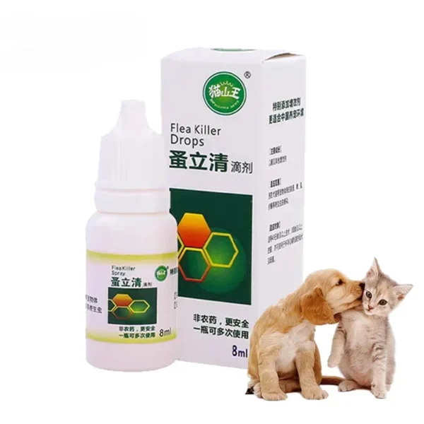 Pet Dog Flea Killer Vitro Drops Long-Lasting Control Repel Anti Fleas Cat Ticks Lice Insect Remover For Cats Dogs Repeller 120ML - Image 3