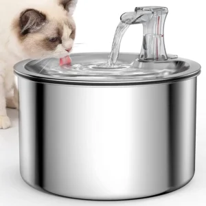 2L fully stainless steel pet water dispenser Automatic cat water fountain with optional sensor and heater