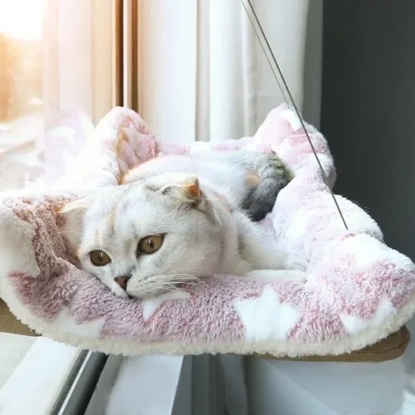 Hanging Cat Bed Pet Cat Hammock Aerial Cats Bed House Kitten Climbing Frame Sunny Window Seat Nest Bearing 20kg Pet Accessories - Image 2