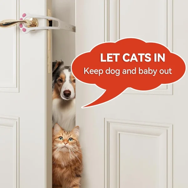 Cat Door Holder Latch Adjustable Dog Door Stopper Elastic Gate Lock Flex Latch Strap Keep Dog Out From Entering Pet Gate Supply - Image 2