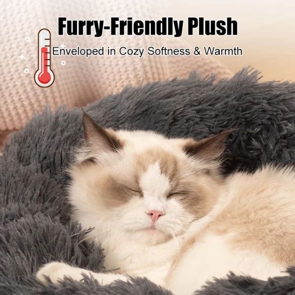 40-100cm Fluffy Pets Dogs Beds Large Round Dog Bed Super Warm Soft Cat House Plush Cat Nest Winter - Image 3