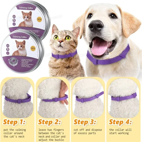 New Release Dog Calming Pheromone Collar cat Relieve Anxiety Adjustable Comfortable Collar For Puppy Kitten Large Dog Accessorie - Image 2