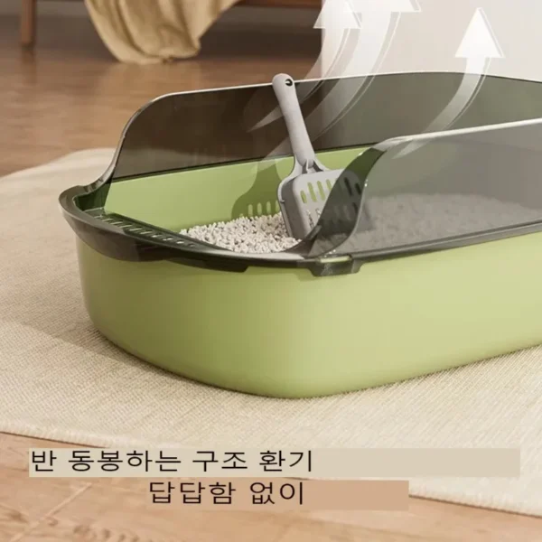 Cat Litter Box Kitty Sandbox cat bathroom Semi Closed Cleaning Basin Supplies Pet Toilet Kitten Tray Bedpan Accessories Supplies - Image 4