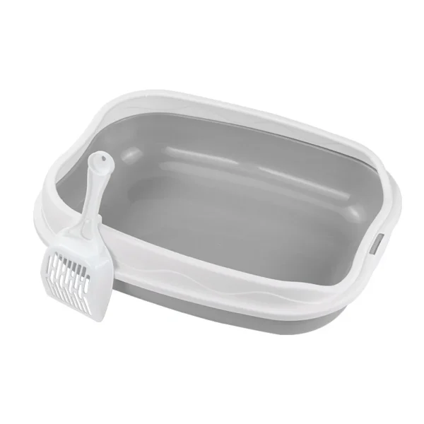 Semi Enclosed Splash Proof Cat Toilet, Cat Cleaning Supplies, Cat Feces Basin - Image 5