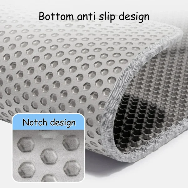 Large Waterproof Cat Litter Mat Double Layer Non-Slip Washable Pet Litter Box Mat Durable Sand Trapper Easy Clean - Image 5