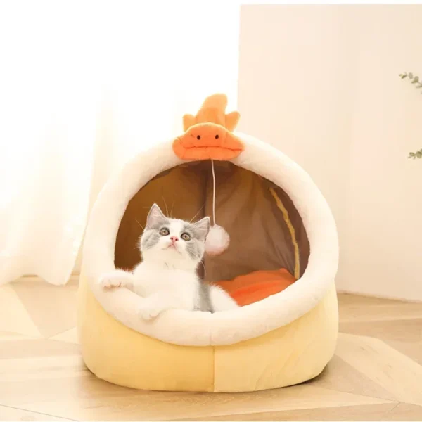 Cat Pad Bed Sweet Soft Warm Pet Basket Cozy Kitten Lounger Cushion Pet House Tent Small Dog Mat For Washable Cats winter Beds - Image 3